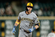 Christian Yelich could hit a home run today (Imagn)
